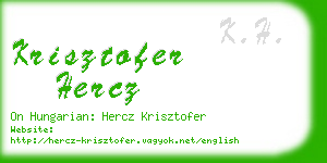 krisztofer hercz business card